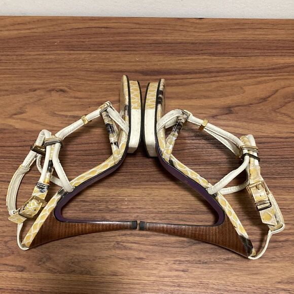 Augusto Cuomo Ankle Strap  Leather Sandal With Stiletto Heel. Size 39/8.5. - Picture 5 of 8